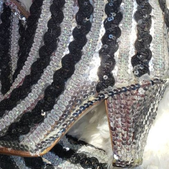 Vintage Sequin Boots Cowgirl - Picture 3 of 4
